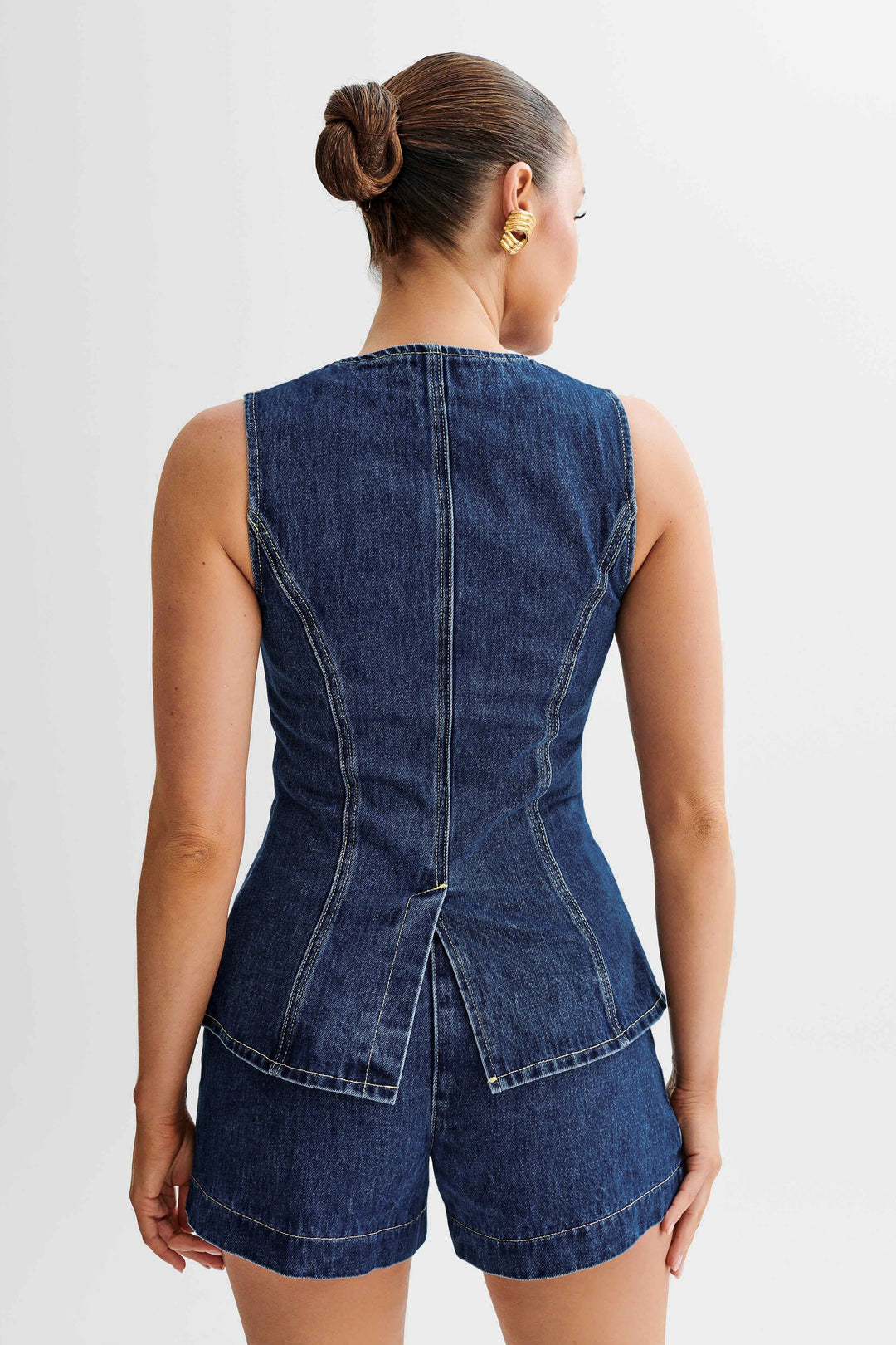Femme Aarhus™ | Trendy denim sæt med knapper