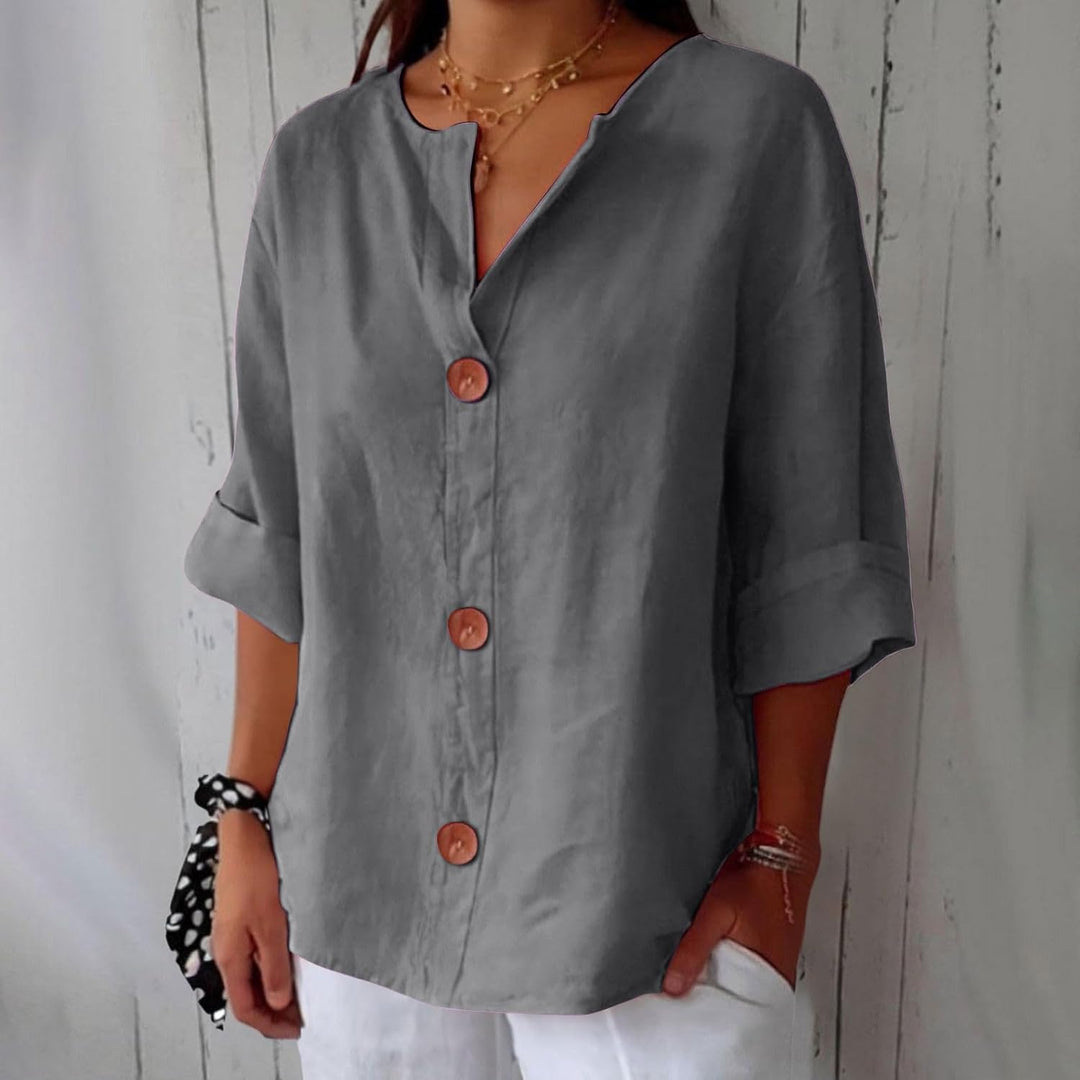 Femme Aarhus™ | Afslappet linnebluse til tidløs elegance
