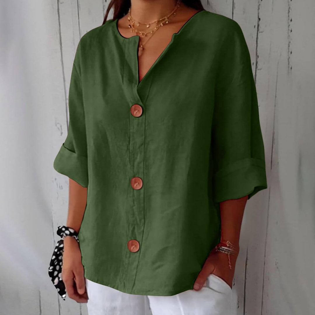 Femme Aarhus™ | Afslappet linnebluse til tidløs elegance
