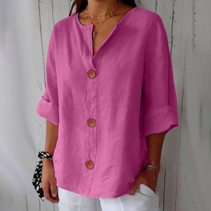 Femme Aarhus™ | Afslappet linnebluse til tidløs elegance