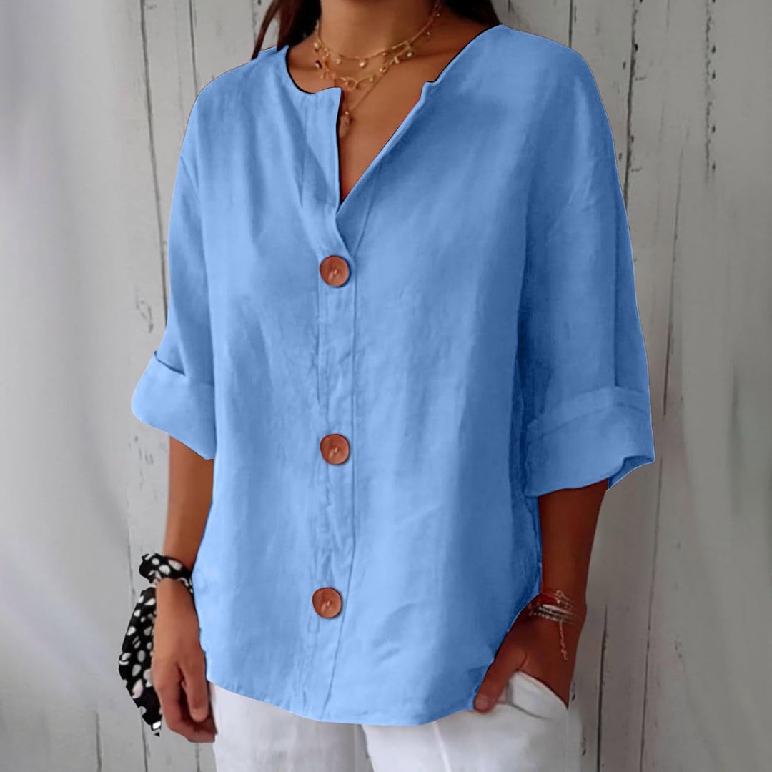 Femme Aarhus™ | Afslappet linnebluse til tidløs elegance