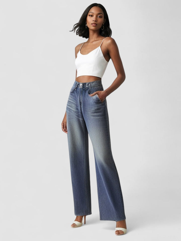 Femme Aarhus™ | Jean Large Effet Usé