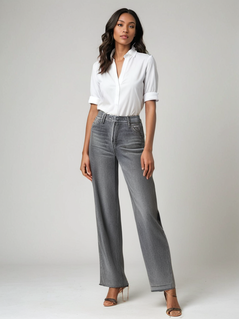 Femme Aarhus™ | Grå Udstillet Jeans