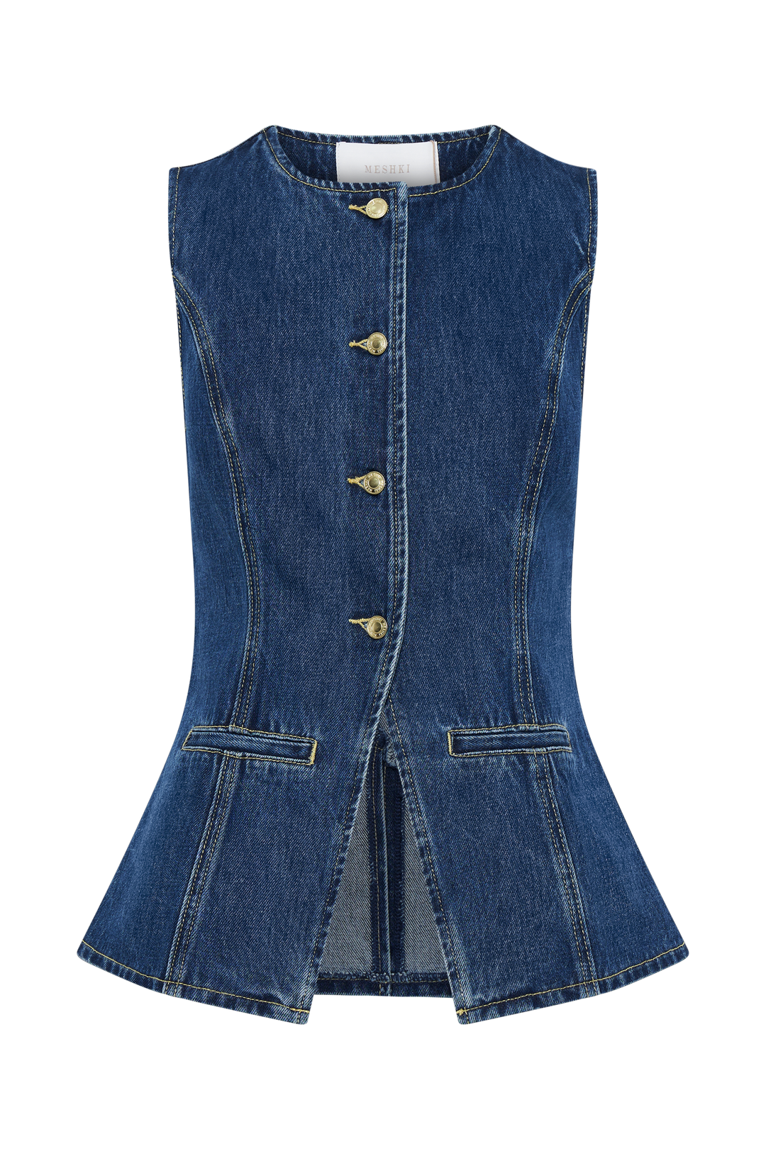 Femme Aarhus™ | Trendy denim sæt med knapper