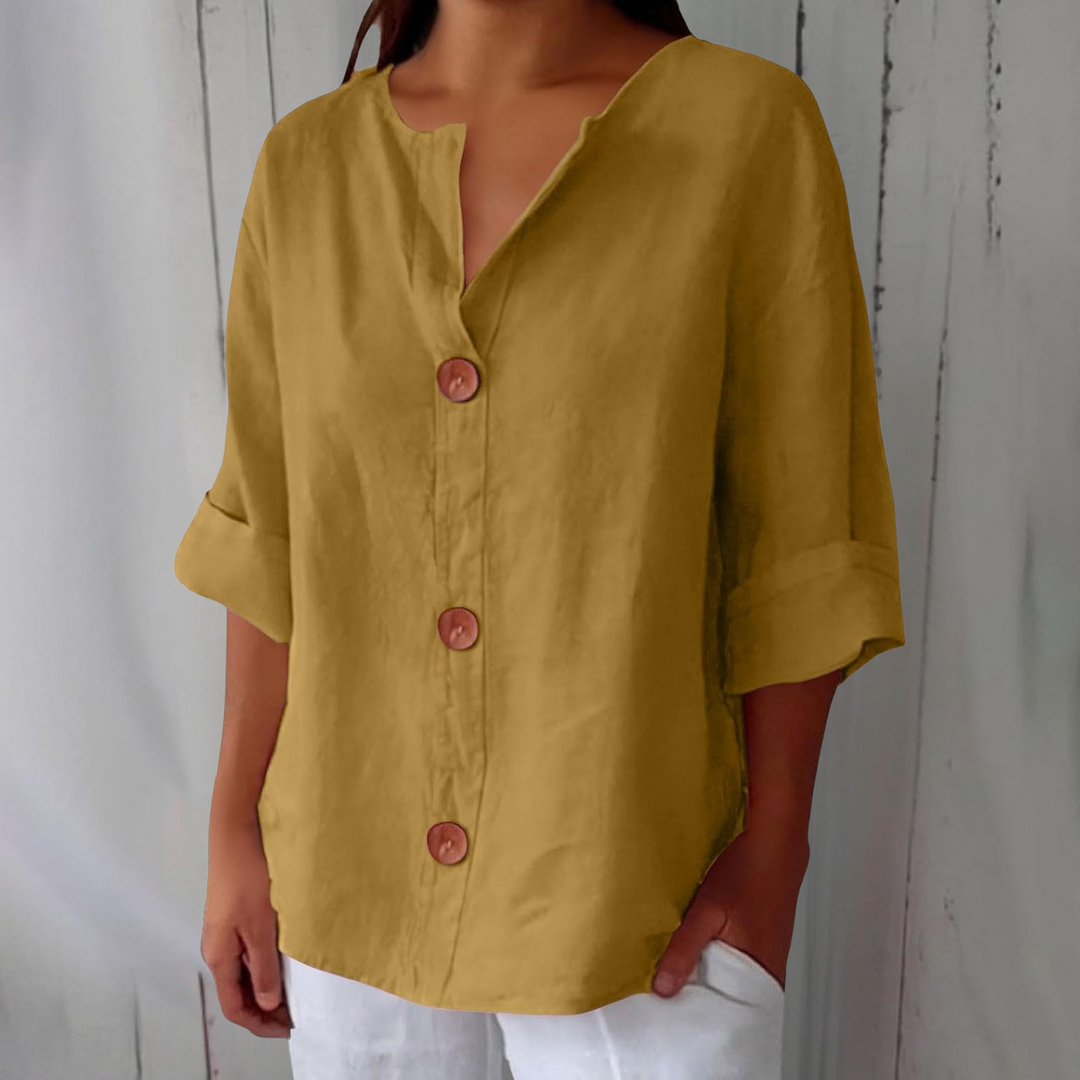 Femme Aarhus™ | Afslappet linnebluse til tidløs elegance