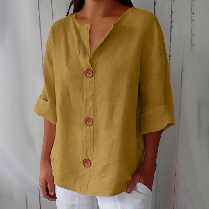 Femme Aarhus™ | Afslappet linnebluse til tidløs elegance