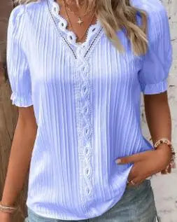 Femme Aarhus™ | Mira – Feminin top med spidsdetaljer