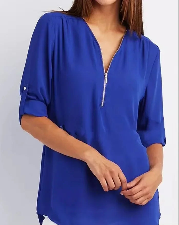 Femme Aarhus™ | Ronja – Elegant top med lynlås
