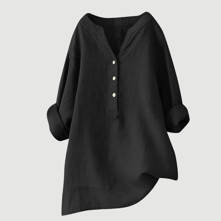 Femme Aarhus™ | Freja - Luftig og Komfortabel Skjorte med Knapper