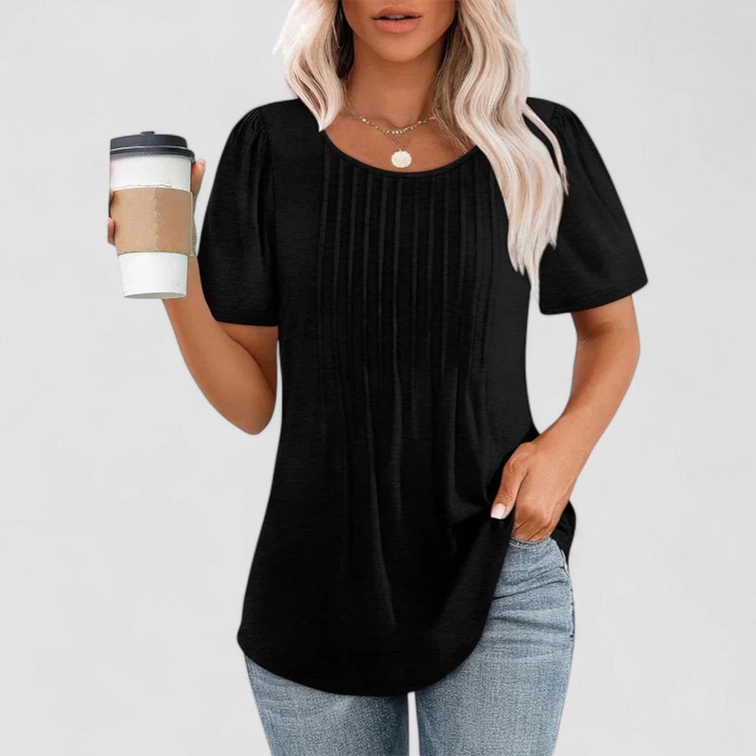 Femme Aarhus™ | Linna – Langærmet bluse i blød viskose
